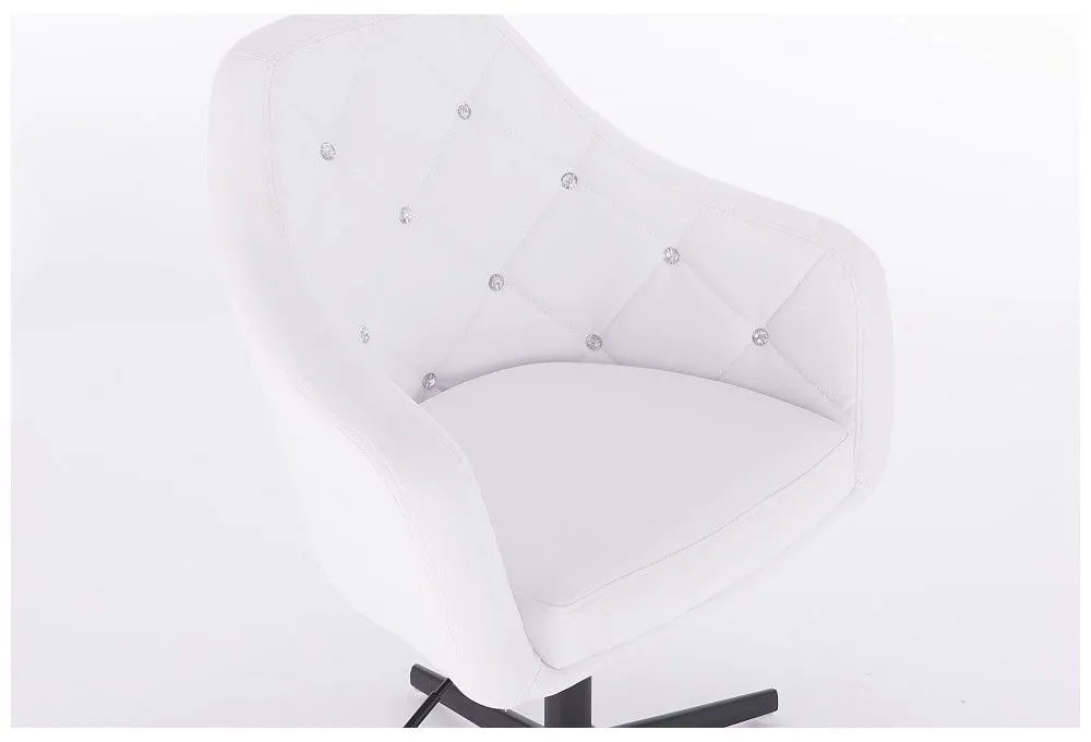 LuxuryForm DESIGN Kreslo ROMA na čiernom kríži - biele