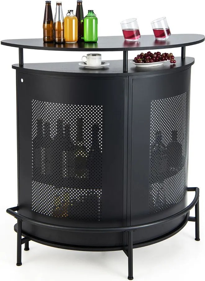 Polkruhový barový pult