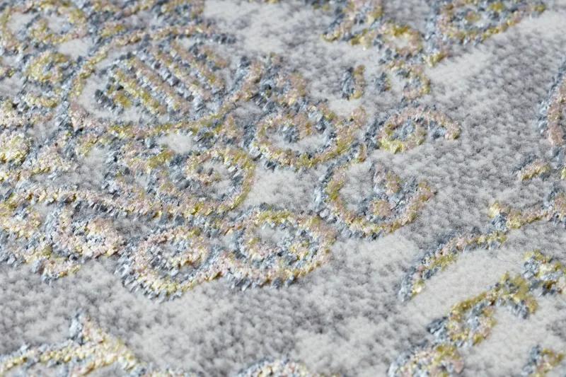 Moderný koberec DE LUXE 2081 ornament vintage - Štrukturálny zlato / krém Veľkosť: 180x270 cm