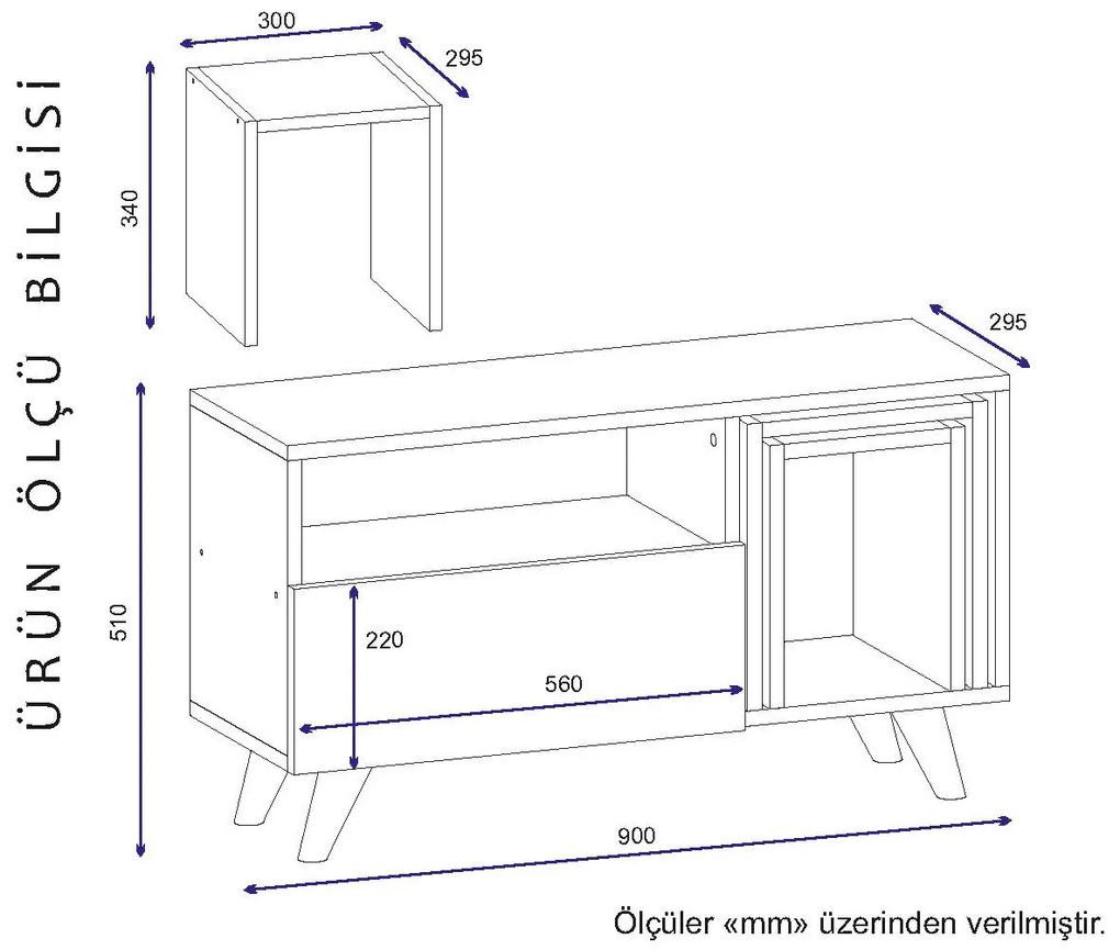 TV stolík/skrinka Noterdame K2 (Biela + Orech). Vlastná spoľahlivá doprava až k Vám domov. 1071744