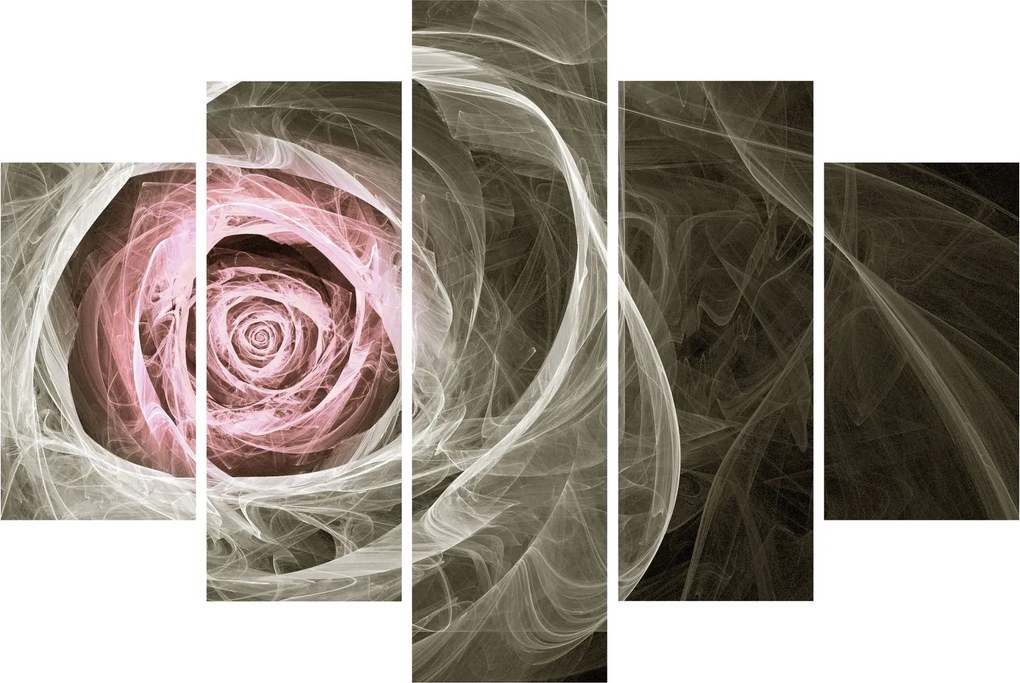 Obraz - Abstraktné ruže svetlo ružová (150x105 cm)