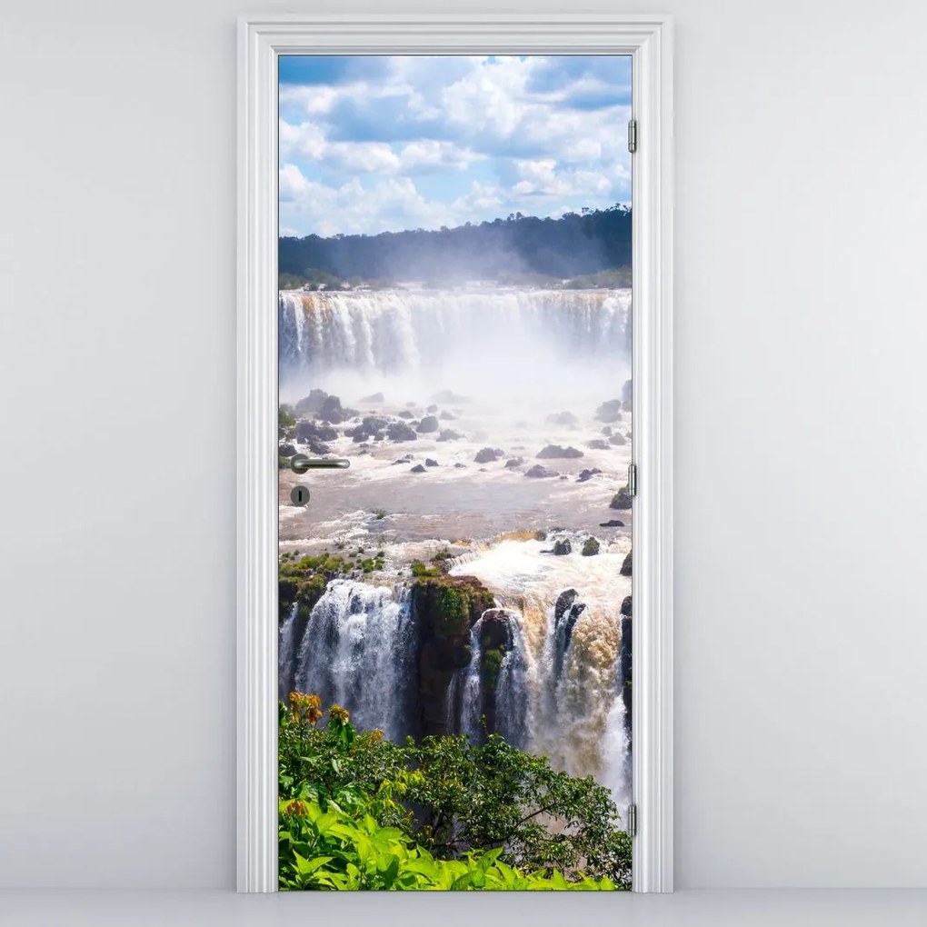 Fototapeta na dvere - Vodopády, Iguassu (95x205cm)