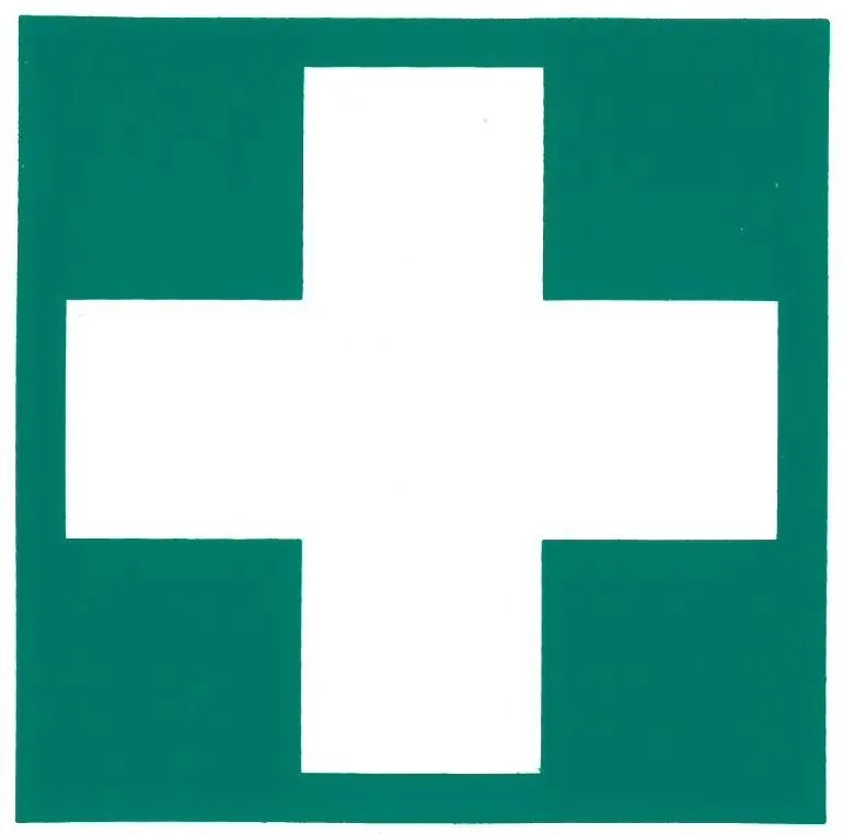 Prvá pomoc 105x105 mm samolepka