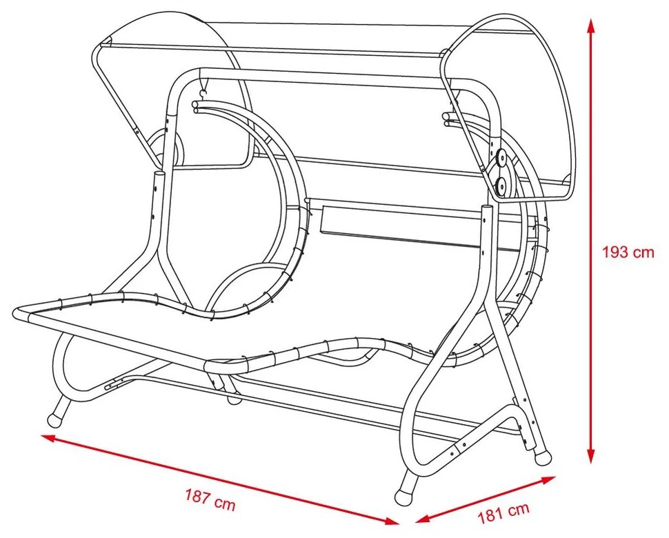 Relaxačné ležadlo/hojdačka pro 2 osoby PORTORICO