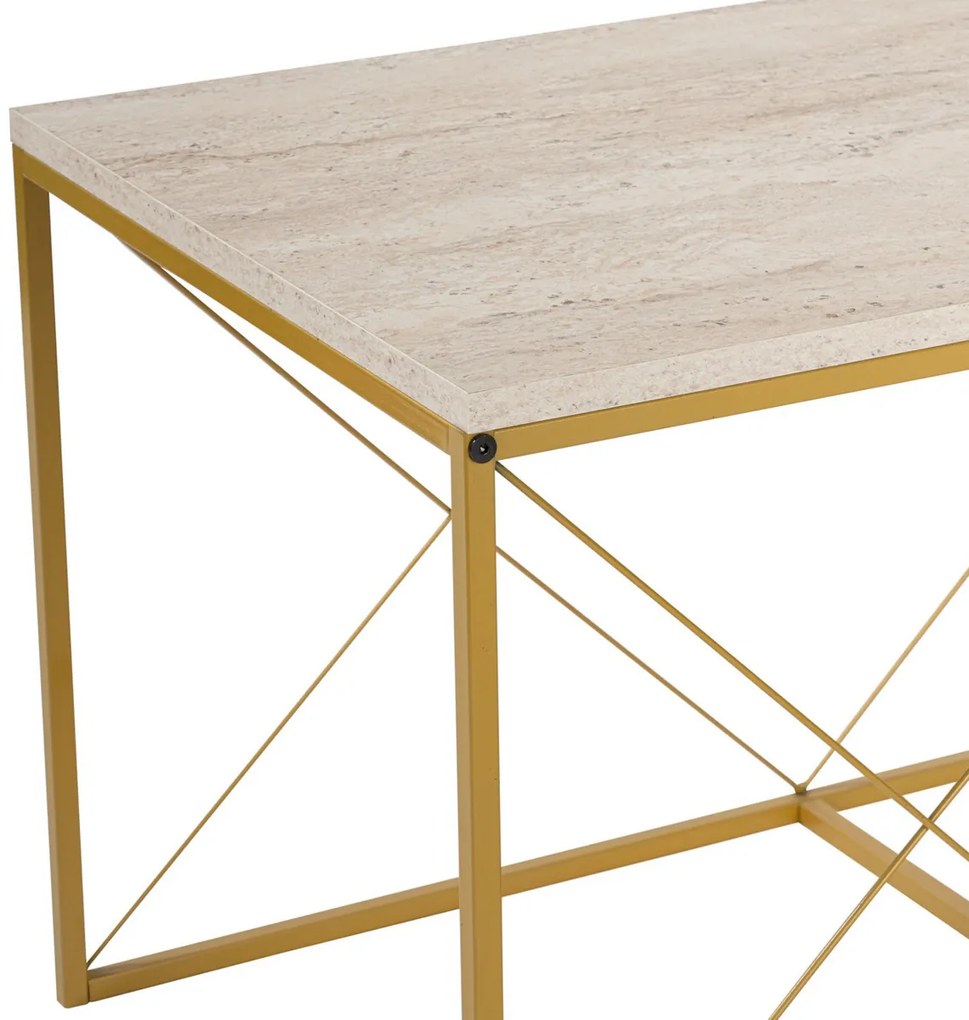 Konferenčný stolík Defne Gold Travertine