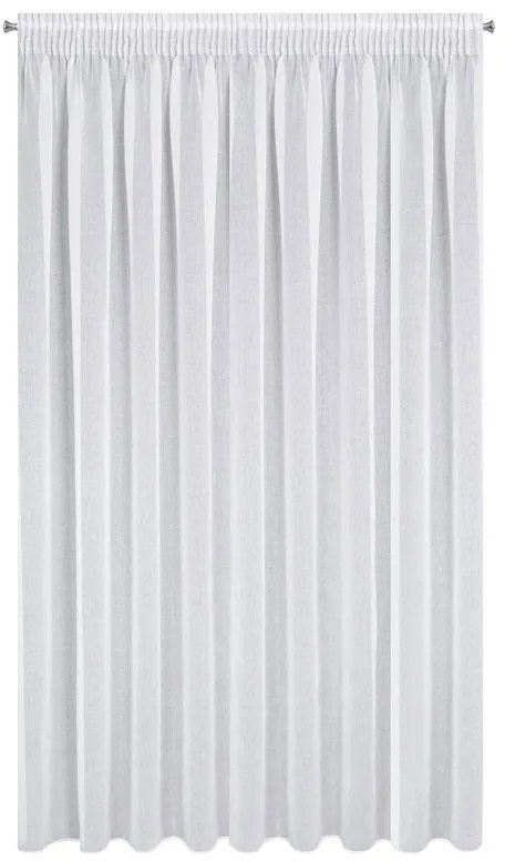 Hladká biela klasická záclona ELPIDIA 350x250 cm
