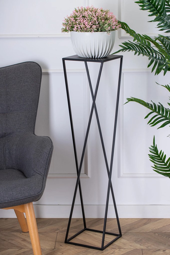 STOJAN NA KVETINÁČ LOFT4 100X24X24 CM ČIERNA