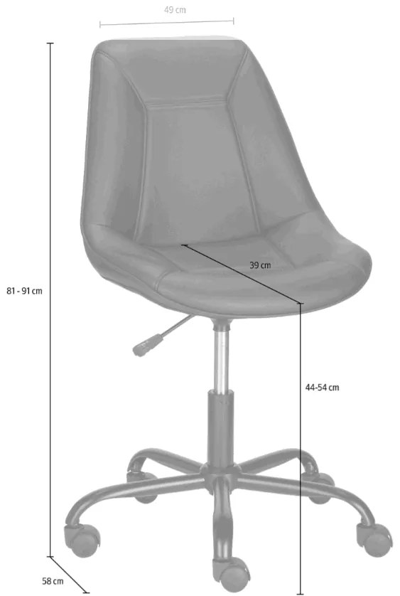 Sivá kancelárska stolička z imitácie kože Kenny – Støraa