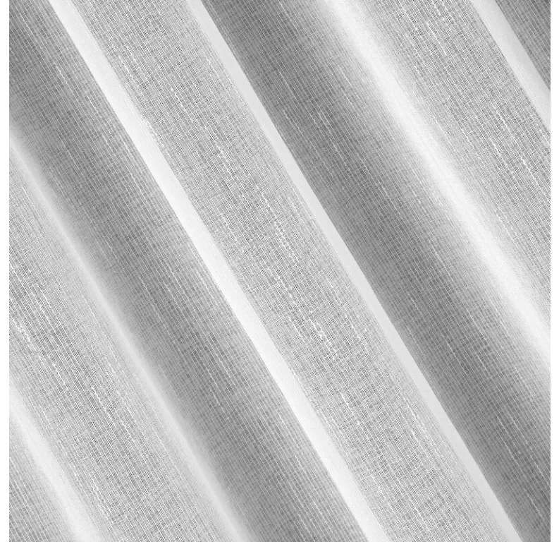 DECOREUM Jednofarebná záclona s jemnou dúhovou štruktúrou 300 cm x 250 cm biela 100 % polyester 64000