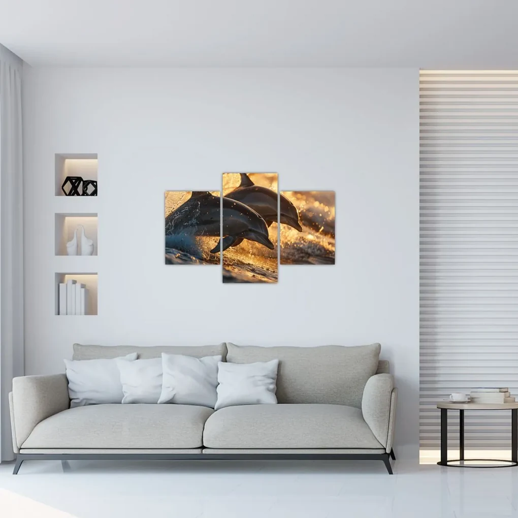 Obraz - Delfíny (90x60 cm)