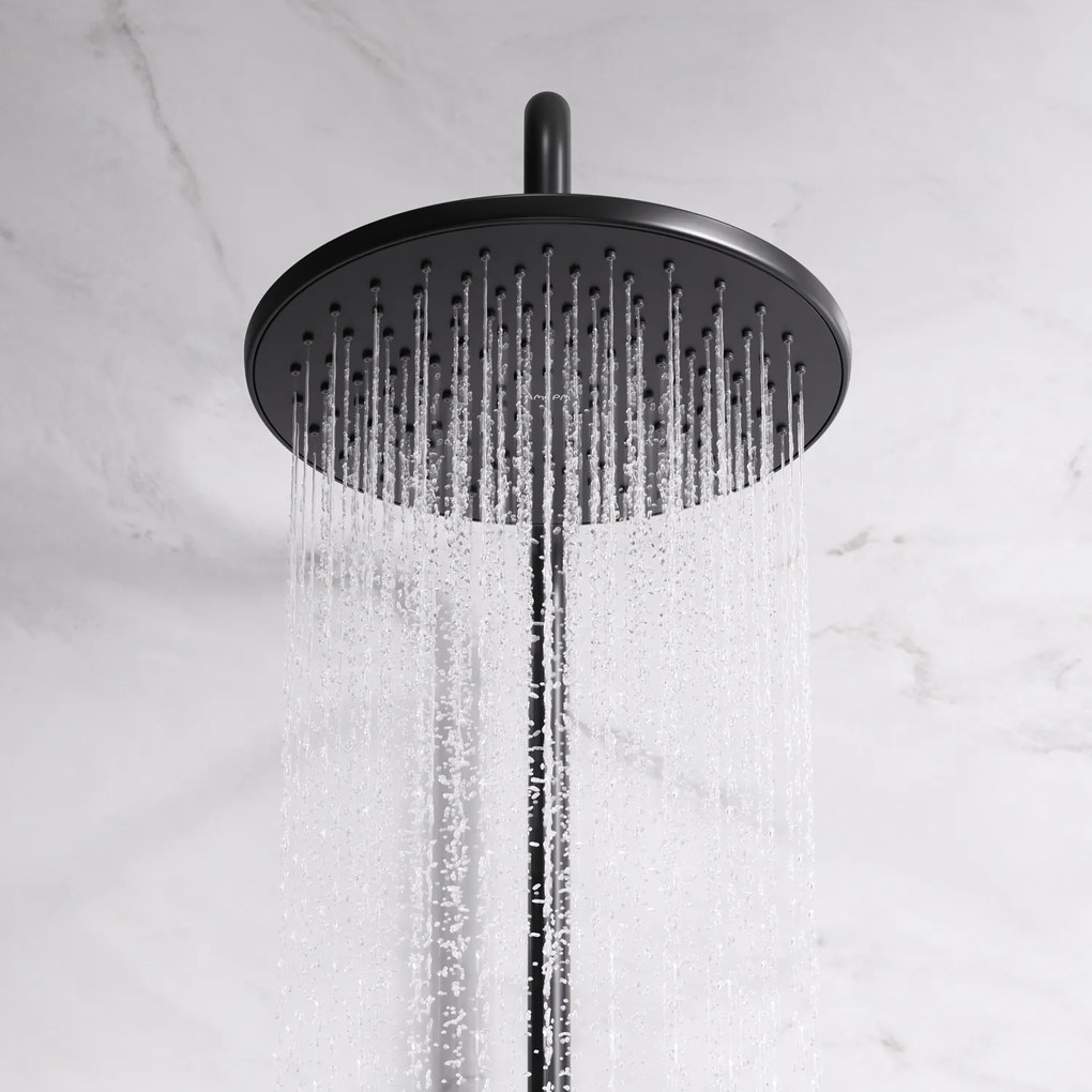 Sprchový systém AM.PM Hit F07TA422 s termostatickousprchovou batériou, čierny