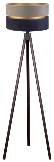 Duolla - Stojacia lampa DUO 1xE27/60W/230V pr. 44 cm šedá/modrá/wenge
