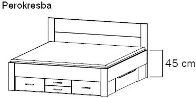 Posteľ Isotta 140x200 cm, biela