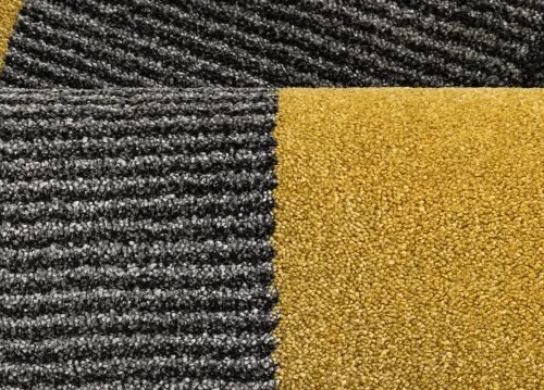 Koberce Breno Kusový koberec LARA E543A-FTD28 Grey-Yellow, viacfarebná,160 x 230 cm