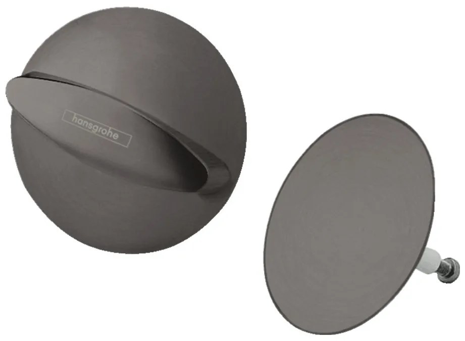 Hansgrohe Flexaplus, vrchná súprava odtokovej prepadovej súpravy, matná čierna chrómová, HAN-58185340