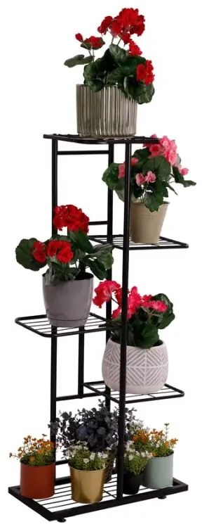 Kondela Kovový stojan na kvety, tmavosivý kov, BAMIR TYP 1
