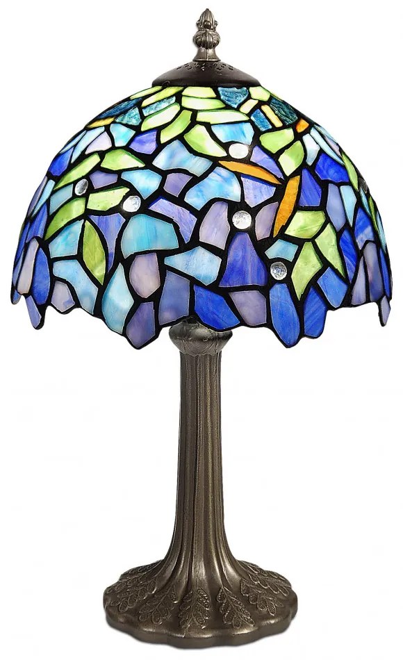 Vitráž lampa tiffany 40*Ø25 WISTERIA