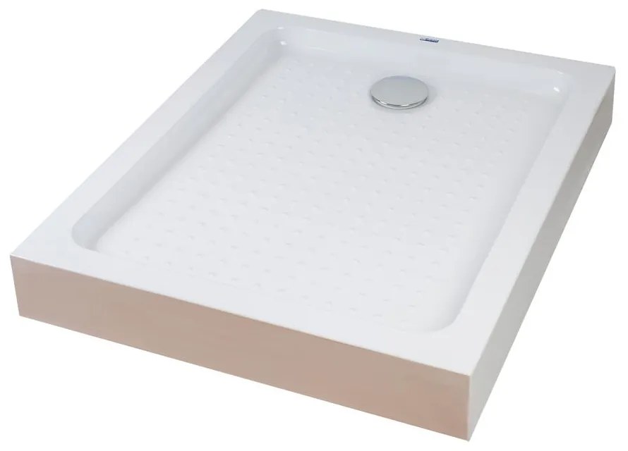 Almagro 80x100x13,5 cm Štvorcová, obdĺžniková, akrylová sprchová vanička, so sifonom