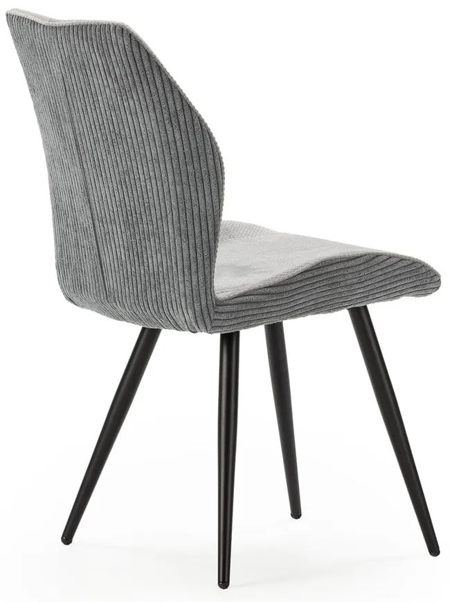 Svetlosivé menčestrové jedálenské stoličky v súprave 2 ks Adaya – Marckeric