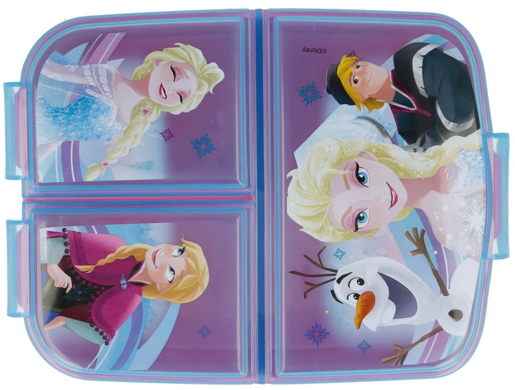 Multibox na desiatu Ľadové kráľovstvo - Frozen s 3 priehradkami