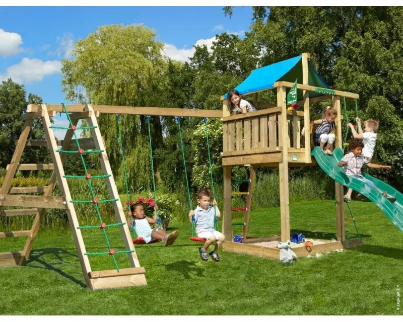 Ihrisko Jungle Lodge so šmykľavkou a modulom Climb Frame 2.0