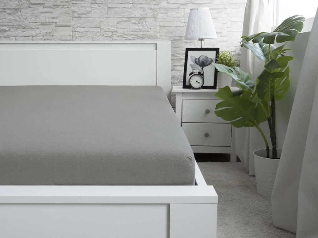 XPOSE® Jersey plachta Exclusive na vysoký matrac - tmavo sivá 200x220 cm
