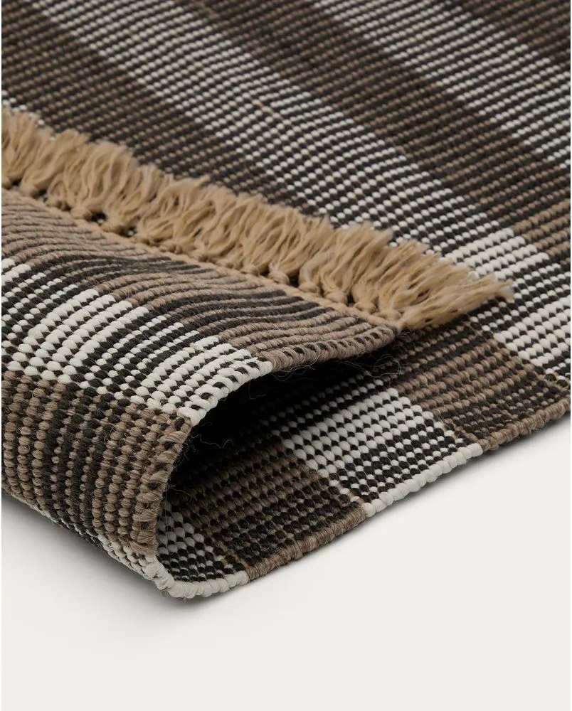 Čierny obojstranný/ručne tkaný koberec 60x90 cm Barani – Kave Home