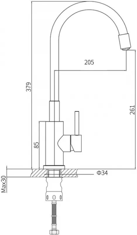 Mexen Flex Drezová batéria, chróm-biela 670900-02 - MEXEN