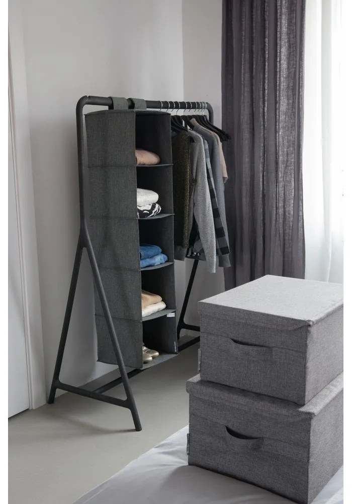 Sivý látkový úložný box s vekom 40x30x22 cm Soft Storage – Bigso