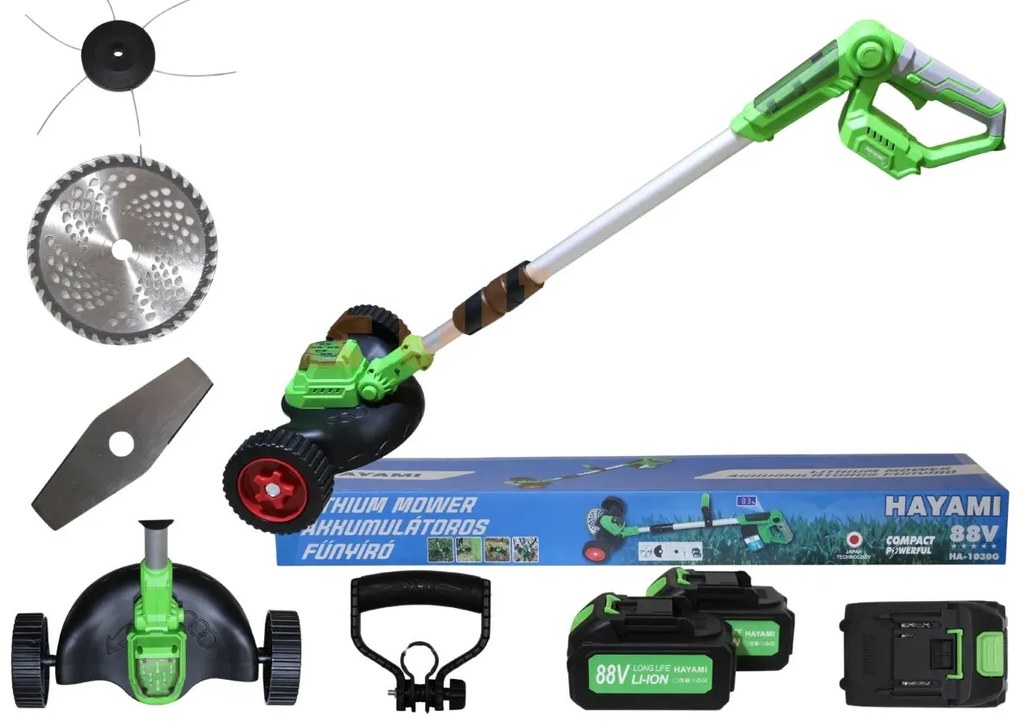 Aku strunová kosačka s kolieskami HAYAMI HA-1030