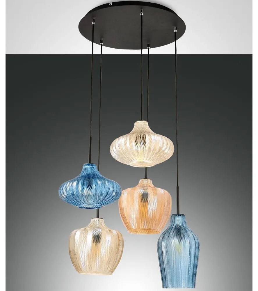 Fabas Luce 3725-49-363 - Luster na lanku OLBIA 5xE27/40W/230V