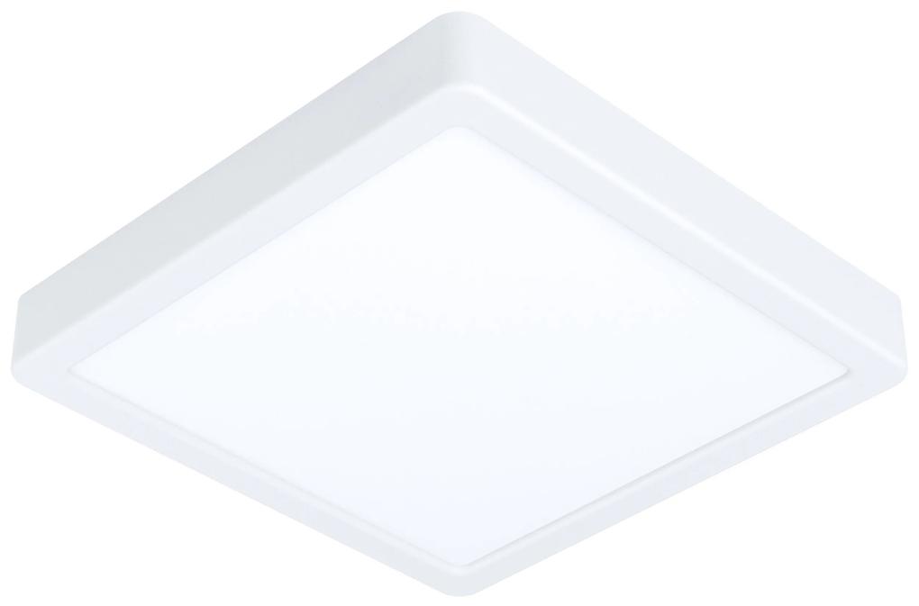 EGLO LED múdre stropné svetlo do kúpeľne FUEVA-Z, 16,5 W, 21x21cm, hranaté, biele