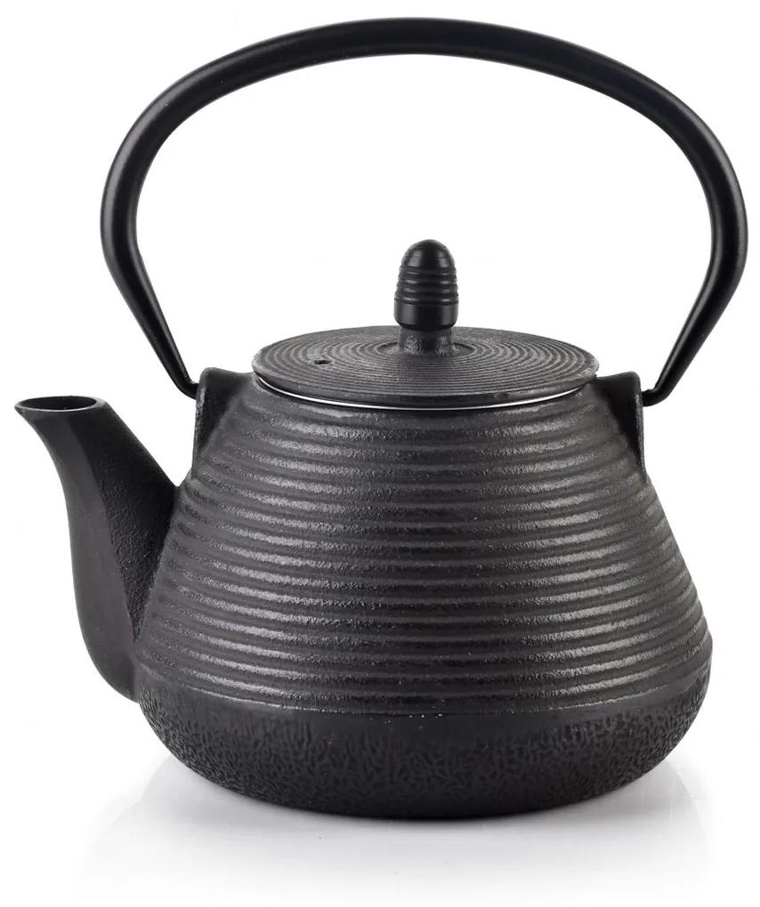 Liatinová kanvica Alor na čaj 900 ml čierna