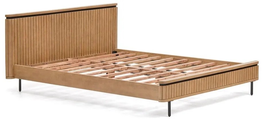 Dvojlôžková posteľ z mangového dreva s roštom 160x200 cm v prírodnej farbe Licia - Kave Home