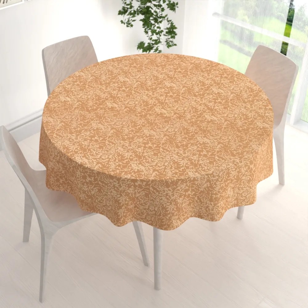 Biante Teflónový okrúhly obrus TF-034 Venezia zlatisto okrový Ø 110 cm