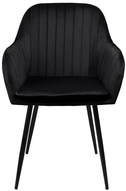 Jedálenská stolička SEVILLA zamatová, čierna