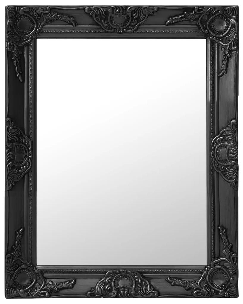 vidaXL Nástenné zrkadlo v barokovom štýle 50x60 cm čierne