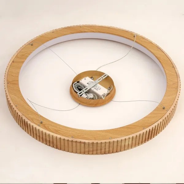 Brilagi - LED lestenec na jeklenem kablu FALCON WOOD MODERN LED/60W/230V Ø 80 cm les