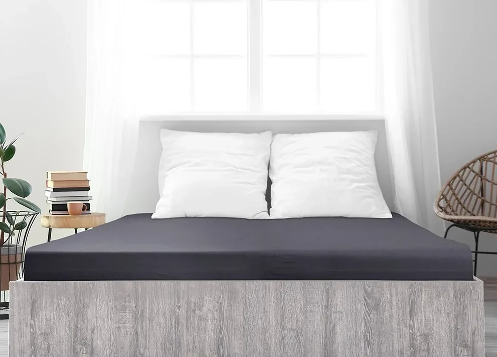 Jersey plachta z mako bavlny LUXORA 180x200 cm tmavo sivá