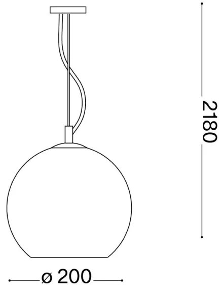 Ideal Lux - Luster na lanku NEMO 1xE27/42W/230V pr. 20 cm béžová