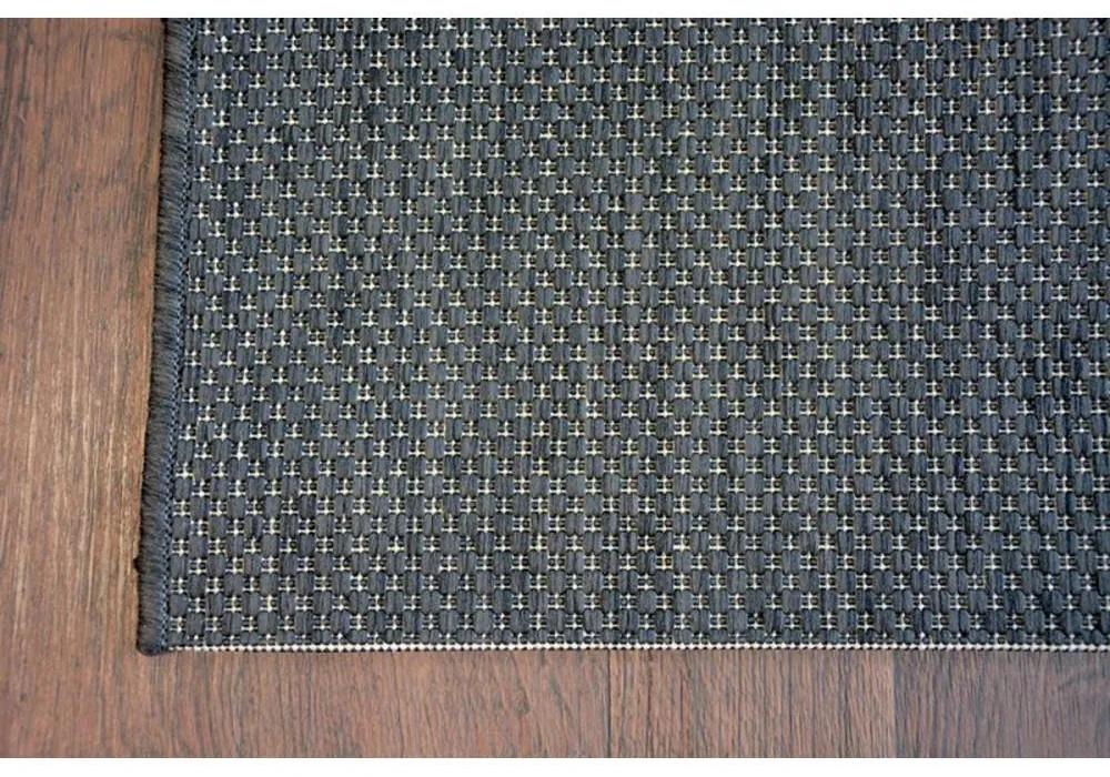 Kusový koberec Flat čierny 80x150cm