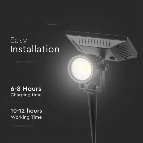 LED Solárne svietidlo SPIKE LED/2W/5,5V IP65 3000K 1200 mAh