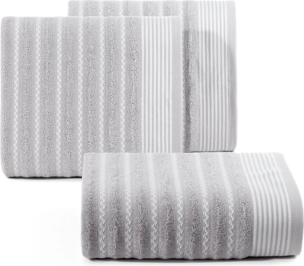 BAVLNENÝ UTERÁK LEO 70X140 CM STRIEBORNÁ