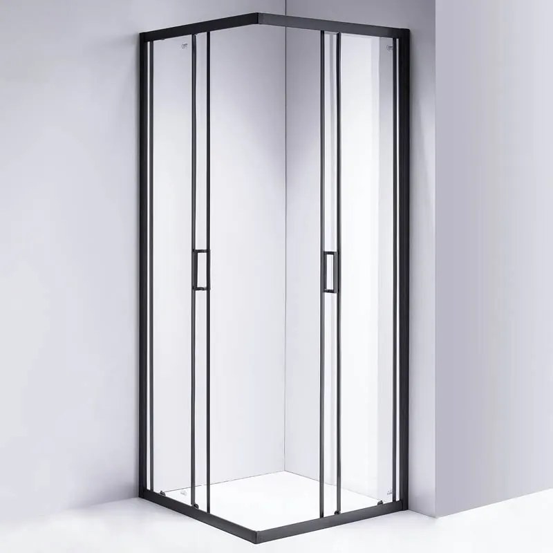 BPS-koupelny Štvorcový sprchový kút BL30C 100x100 čierna/transparent - bez vaničky