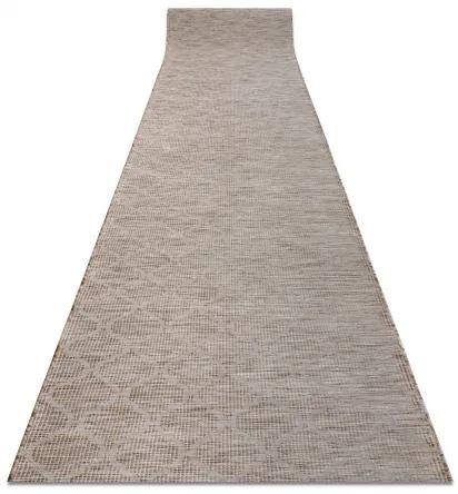 Behúň SIZAL PATIO model 3069 ploché tkanie , Marocká mriežka, prirodzené / béžová Veľkosť: 68 cm