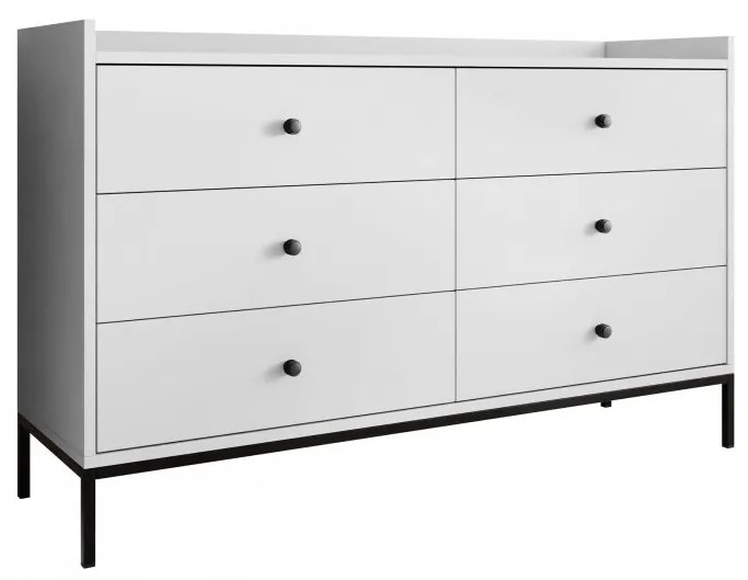 Komoda Tuzzirt 6SZ, Farby: biela