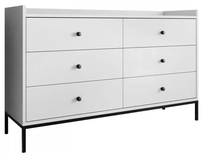 Komoda Tuzzirt 6SZ, Farby: biela