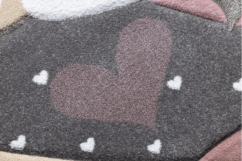 styldomova Detský sivý koberec PETIT Plameniaky