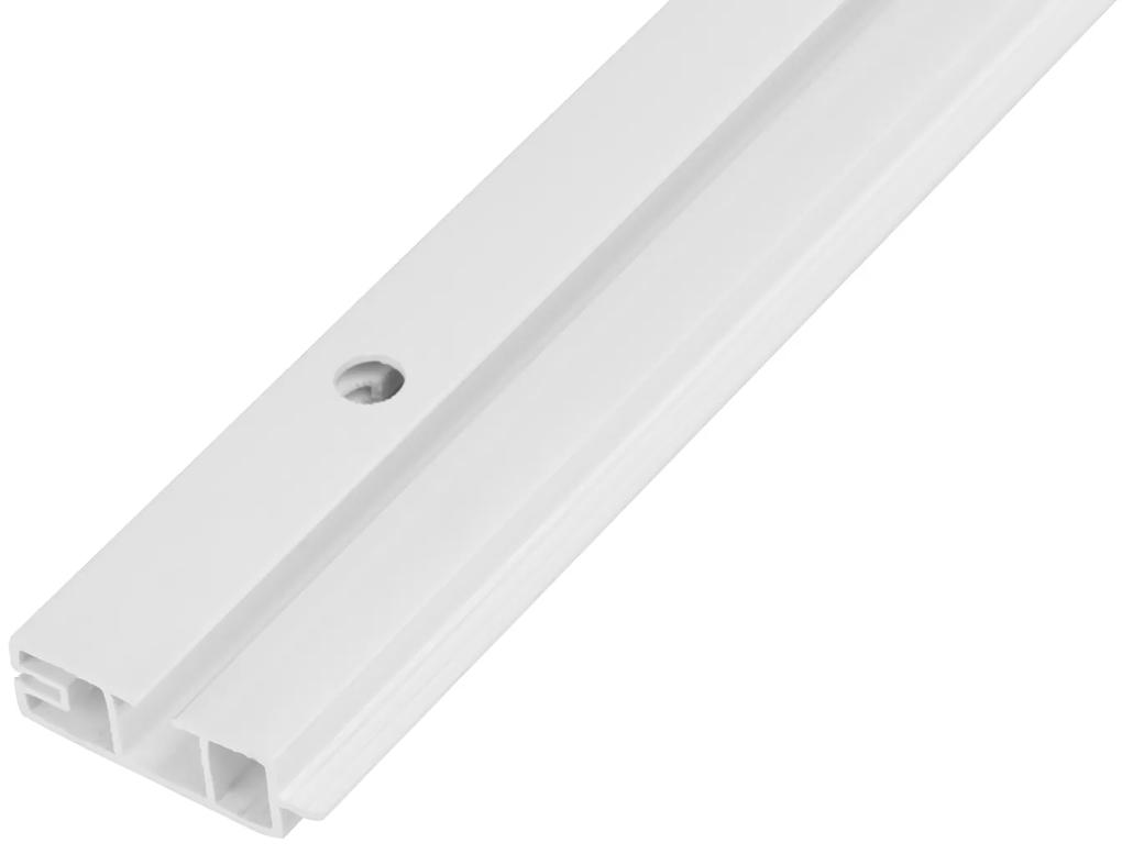 Dekodum PVC stropná lišta jednoduchá biela Dĺžka koľajnice (cm): 150, Typ prichytenia: Žabky