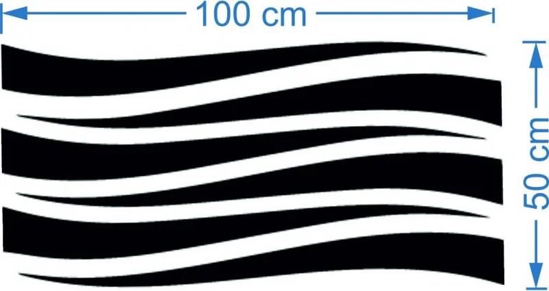 Zrkadlová nálepka na stenu čiara dekoračná nálepka I SENTOP OX007- 3D modern stickers